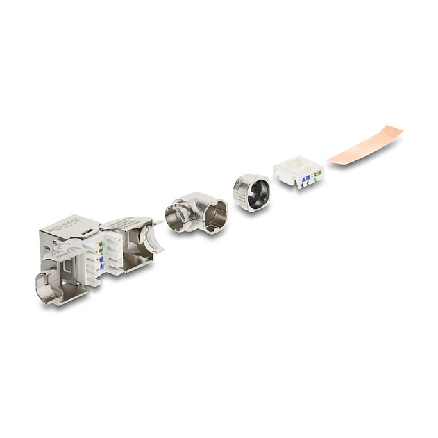 Delock Keystone Modul Cat.6A RJ45 (ž) na LSA, oklopljeni, kutni 90°, montaža bez alata-2