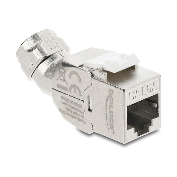Delock Keystone Modul RJ45 (Ž) na LSA Cat.6A, oklopljeni, 45° kutni, bez alata