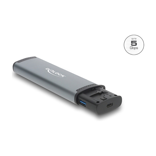 DELOCK USB 5 Gbps čitač kartica za SD i Micro SD s pretincima za pohranu-1