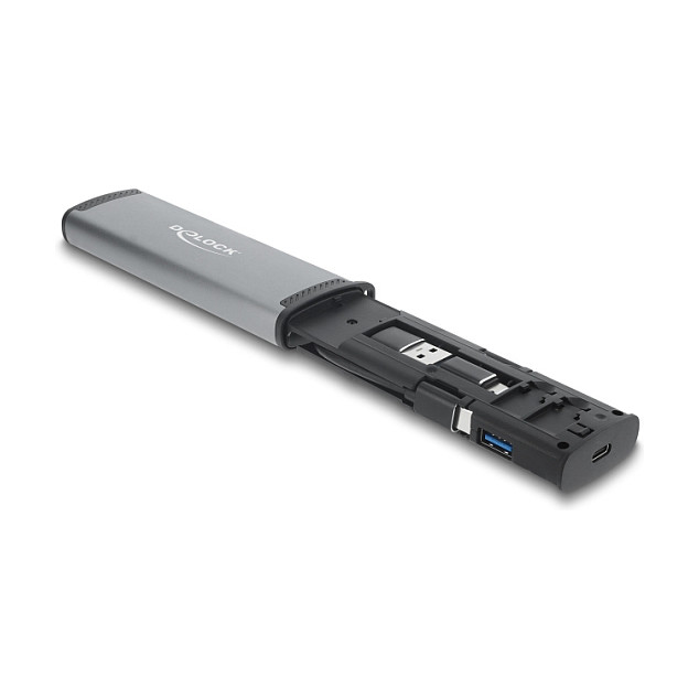DELOCK USB 5 Gbps čitač kartica za SD i Micro SD s pretincima za pohranu-3