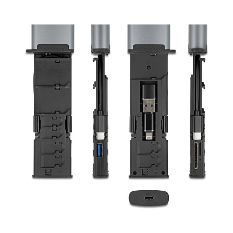 DELOCK USB 5 Gbps čitač kartica za SD i Micro SD s pretincima za pohranu-5