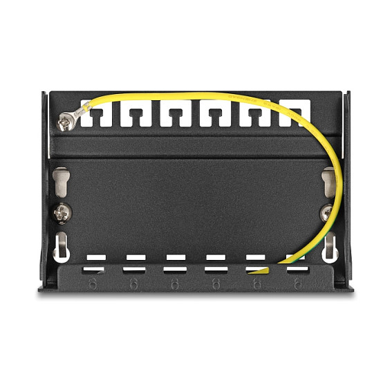 Delock Prazno Kućište za 6 Keystone Modula, DIN/Zidna/Stolna Montaža, Crno-2