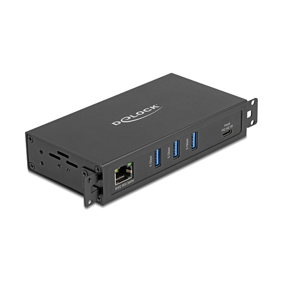 USB hub DELOCK 64336, 3-port USB-A 5 Gbps, RJ45 Gigabit LAN PoE++, USB-C-0