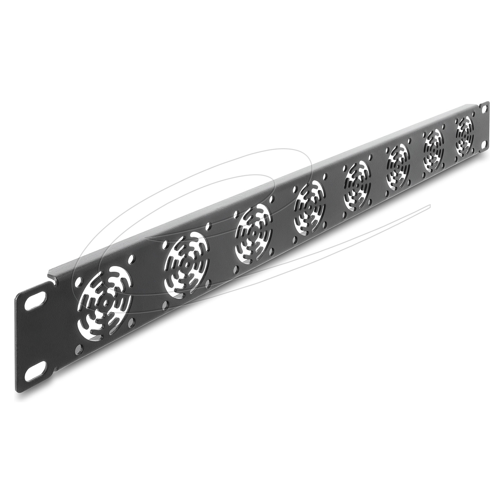 Rack panel DELOCK 19" 1U za 8 ventilatora 40x40 mm, tamno sivi
