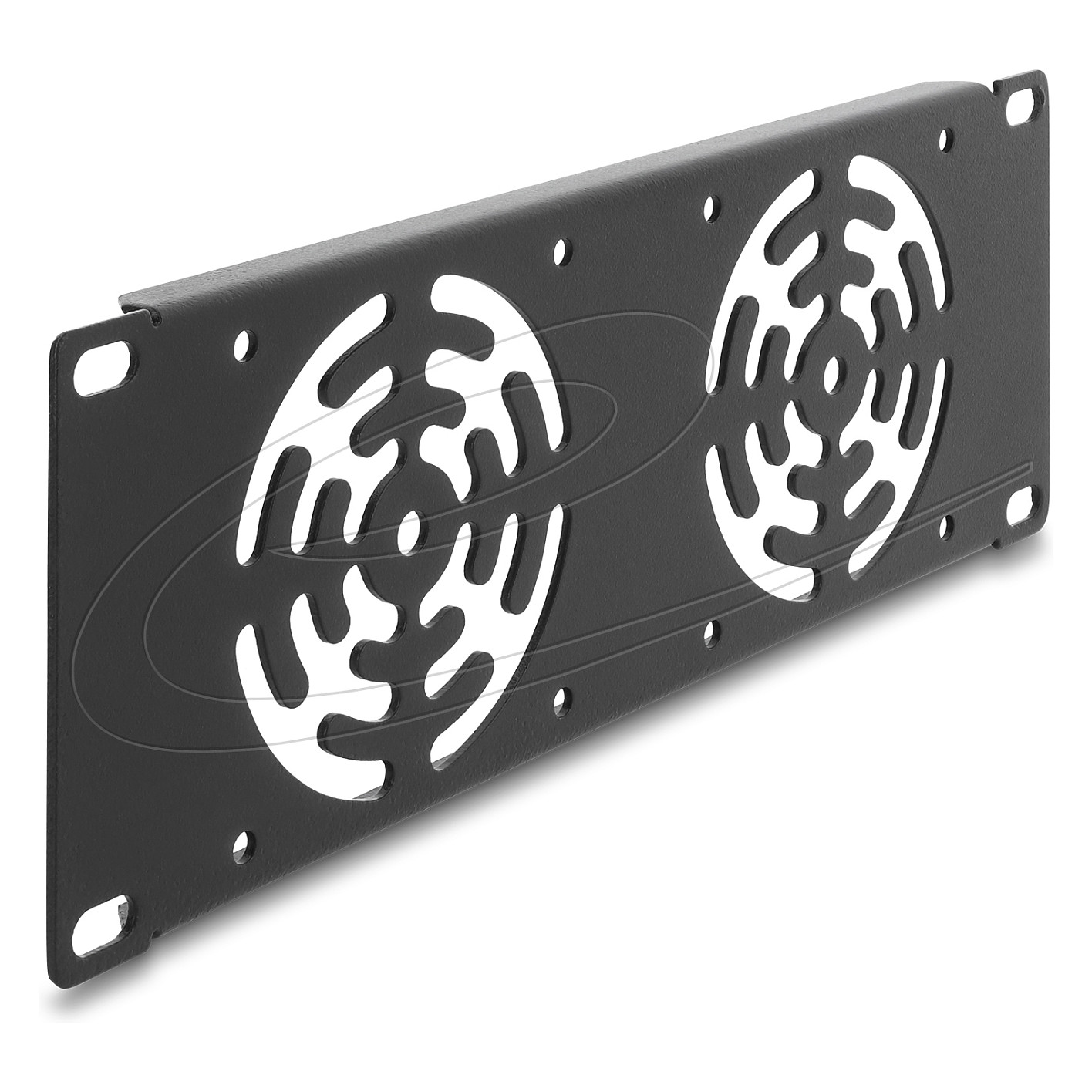 DELOCK 10" 2U Rack panel za 2 ventilatora 80x80 mm, tamno sivi-0
