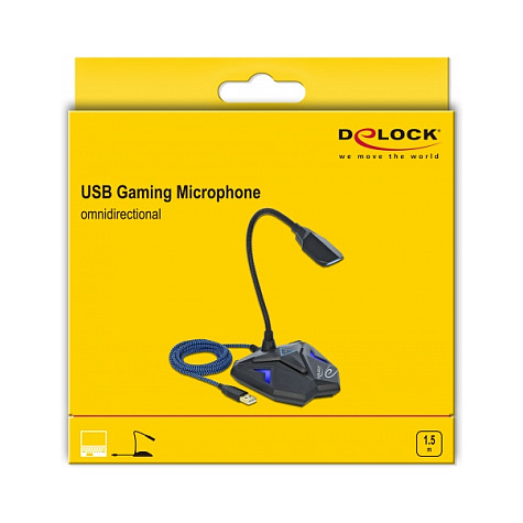 Mikrofon DELOCK 66330 stolni USB gaming s Mute tipkom-3