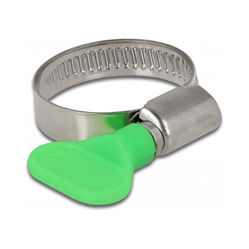 DELOCK Obujmice za crijevo s leptir maticom 22-32 mm (10 komada) zelena boja