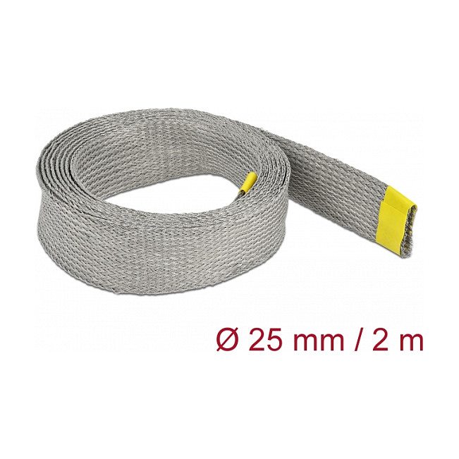 Pleteni bužir DELOCK za EMC zaštitu, rastezljiv, 2 m x 25 mm