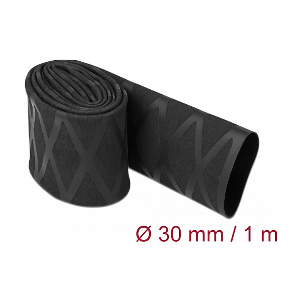 DELOCK protuklizna termoskupljajuća cijev 1 m x 30 mm crna boja