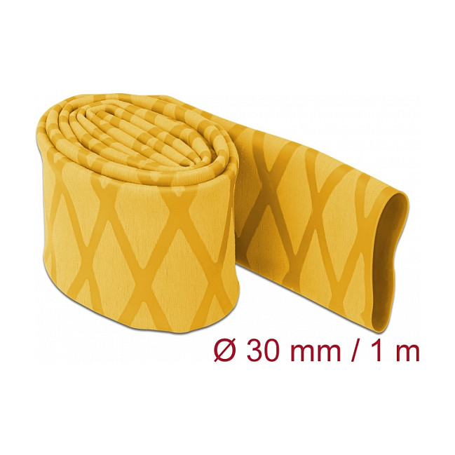 Termoskupljajući bužir DELOCK protuklizni X-uzorak 1 m x 30 mm žuta boja