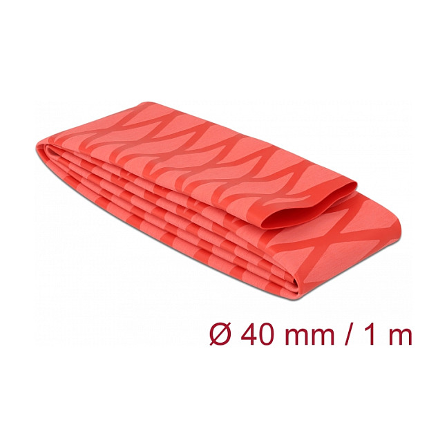 Termo bužir DELOCK protuklizni X-uzorak 1m x 40mm crvena boja