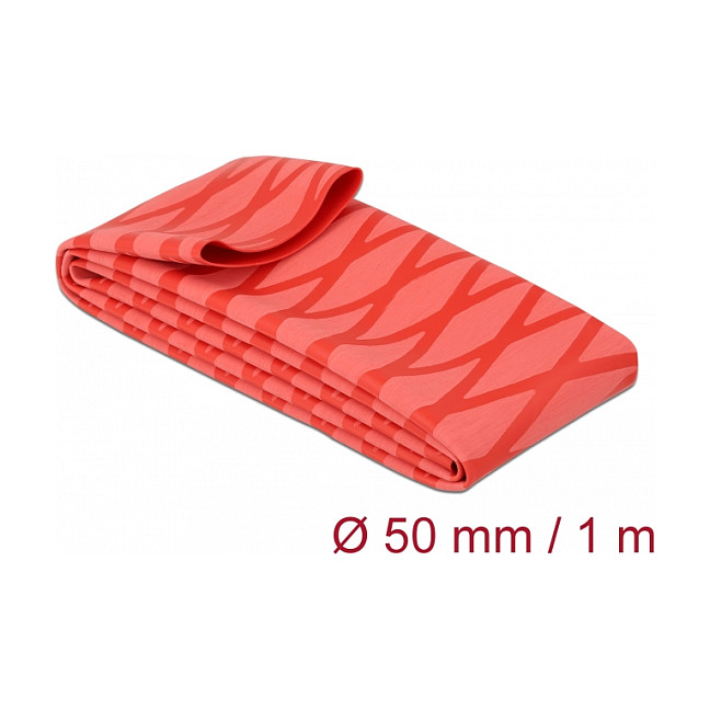 Termoskupljajuća cijev DELOCK protuklizna 1 m x 50 mm crvena boja
