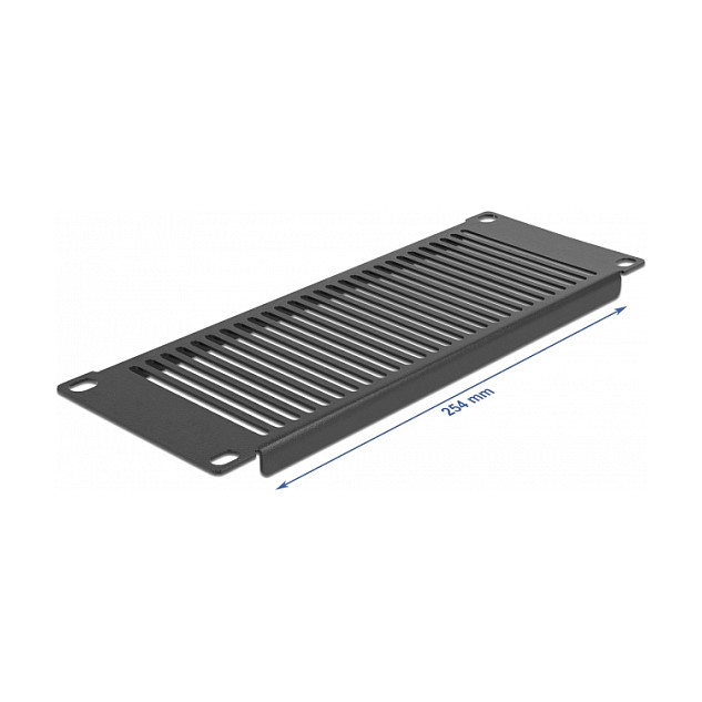 Delock 10" panel za mrežni ormar s ventilacijskim otvorima, 2U, crni-1