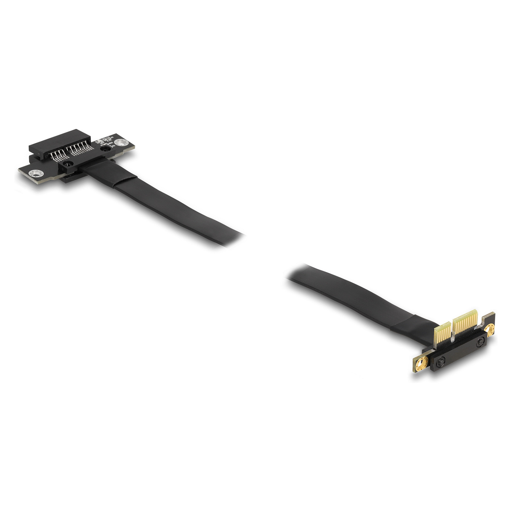 Riser Karte PCI Express x1 Stecker 90Â° gewinkelt zu x1 Slot mit Kabel 60 cm-1