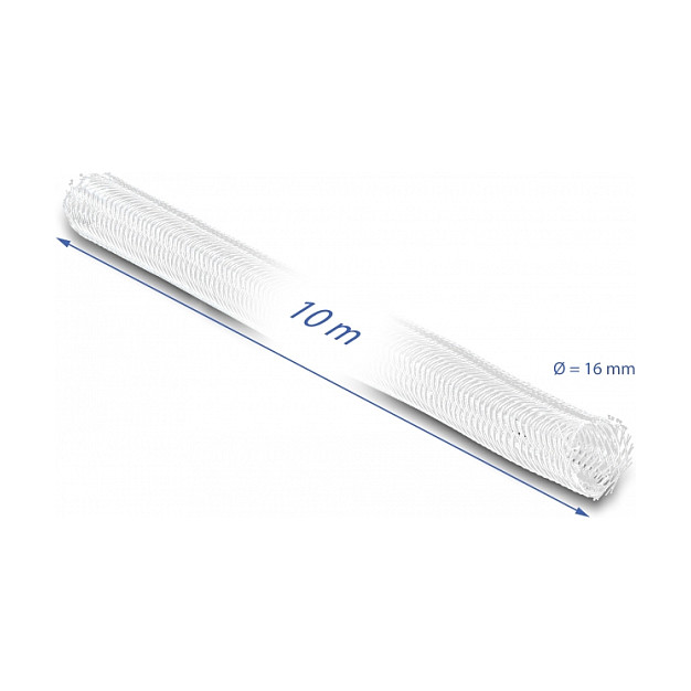 Pleteni bužir DELOCK samozatvarajući 10 m x 16 mm bijela boja-2
