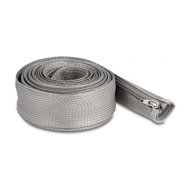 DELOCK pleteni bužir s patentnim zatvaračem 3 m x 50 mm siva boja
