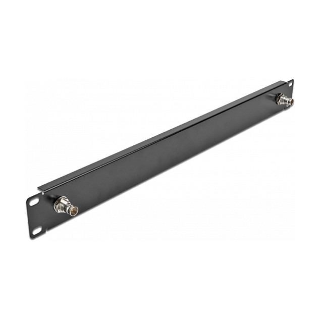 Delock 19" panel s 2 x BNC ženska priključka, 1U, crni