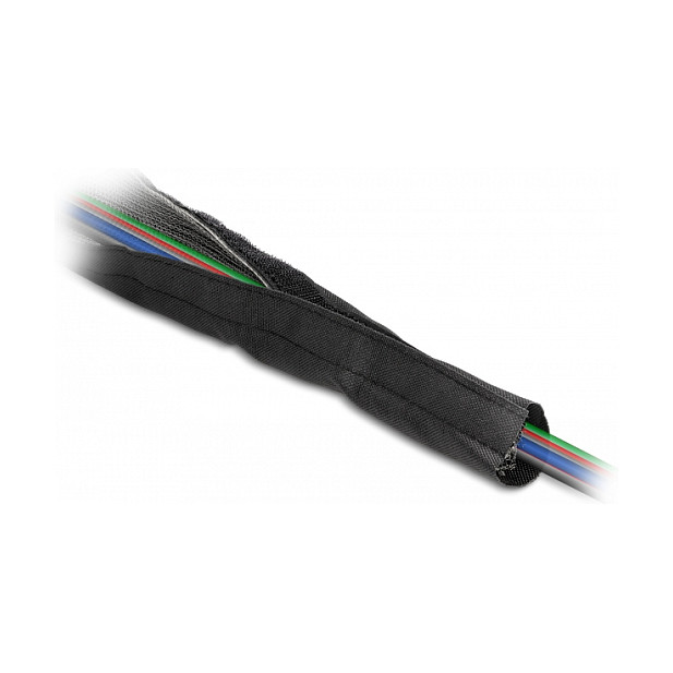 Zaštitna navlaka za kabele DELOCK 20842 s čičak trakom (EMI, 1 m x 25 mm) crna boja-1