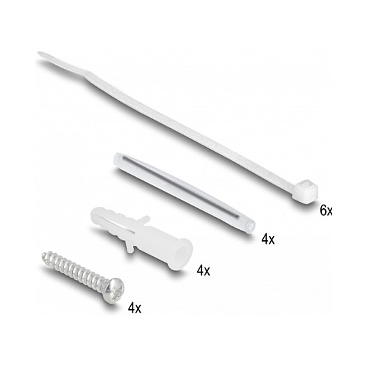 Zidna utičnica DELOCK za optički kabel (2x SC Simplex / LC Duplex) bijela boja-3