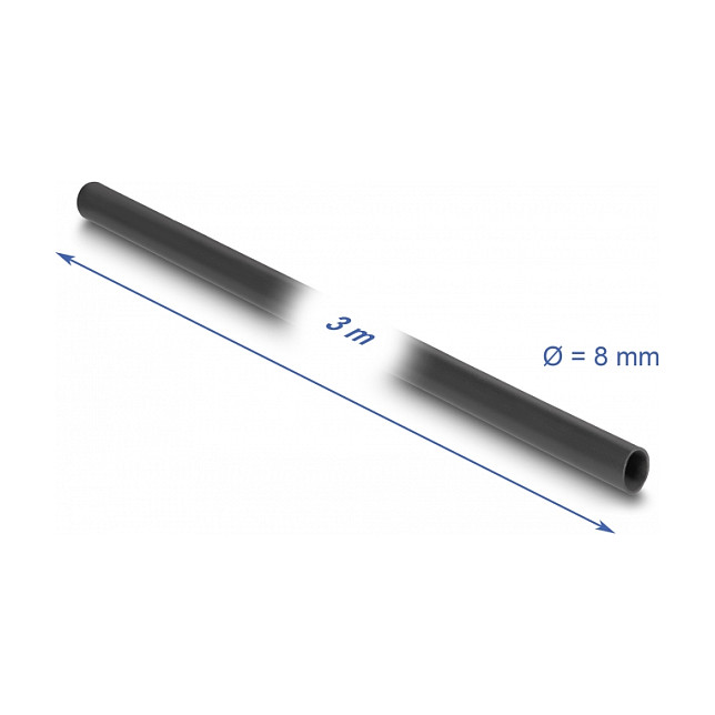 Termoskupljajući bužir DELOCK 3 m x 8 mm (21), crna boja-1