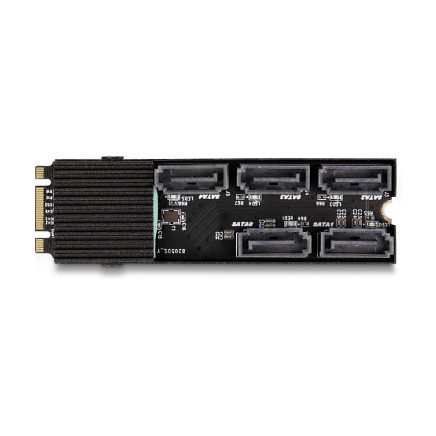 Konverter DELOCK M.2 Key B+M na 5x SATA s hladnjakom (64051)-1
