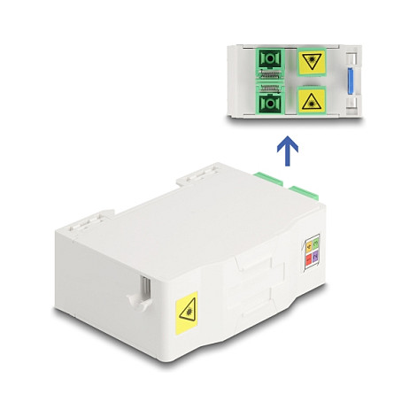 Delock DIN Rail optička priključna kutija, 4 x SC Simplex-1