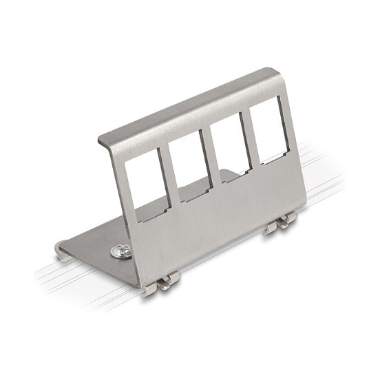 Delock Keystone metalni nosač za DIN šinu, 4 porta-0