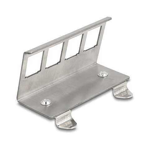 Delock Keystone metalni nosač za DIN šinu, 4 porta-1