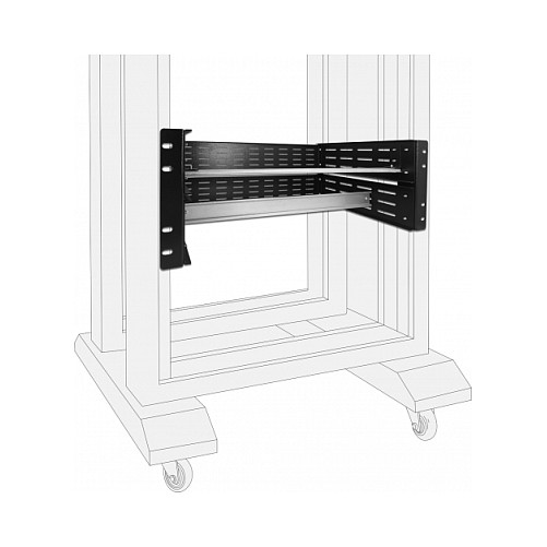 Nosač za DIN šinu DELOCK 19" 4U, crna boja-2