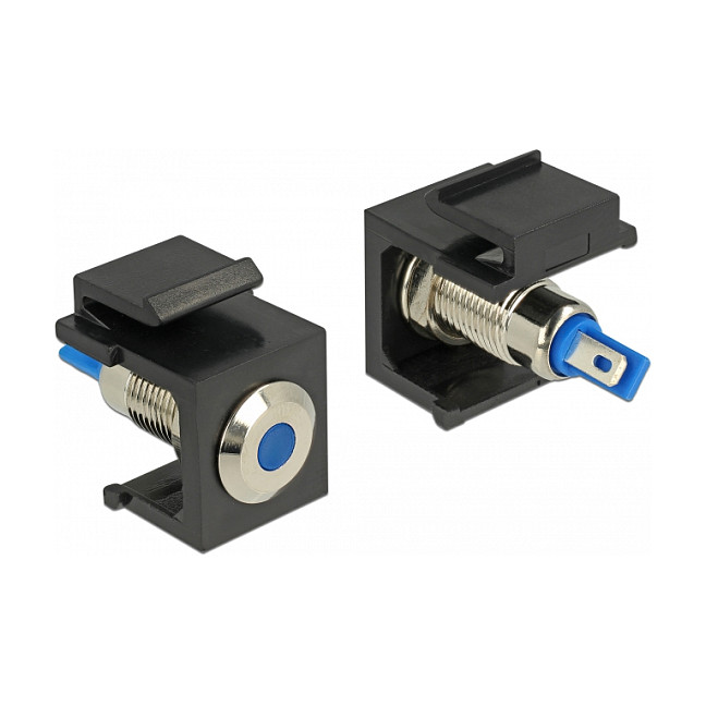 Delock Keystone Modul s Plavim LED Indikatorom, 6V, Crni