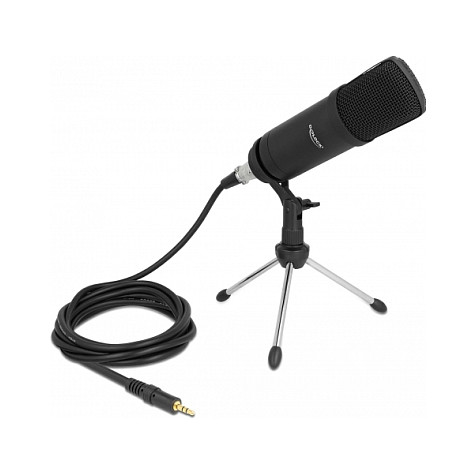 Mikrofon DELOCK 66640 kondenzatorski za podcasting (XLR / 3.5mm)-0