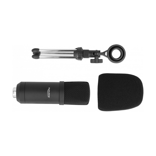 Mikrofon DELOCK 66640 kondenzatorski za podcasting (XLR / 3.5mm)-1