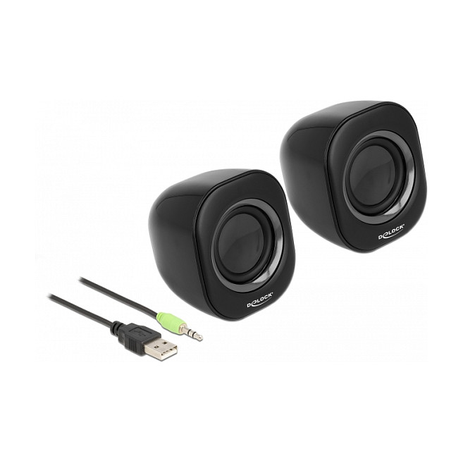 Zvučnici DELOCK Mini Stereo PC 27002 (USB, 3.5mm)-0
