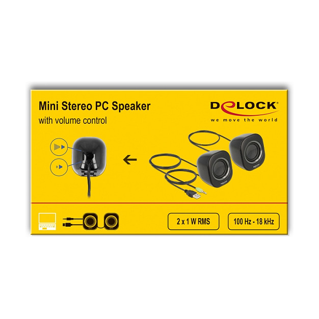 Zvučnici DELOCK Mini Stereo PC 27002 (USB, 3.5mm)-2