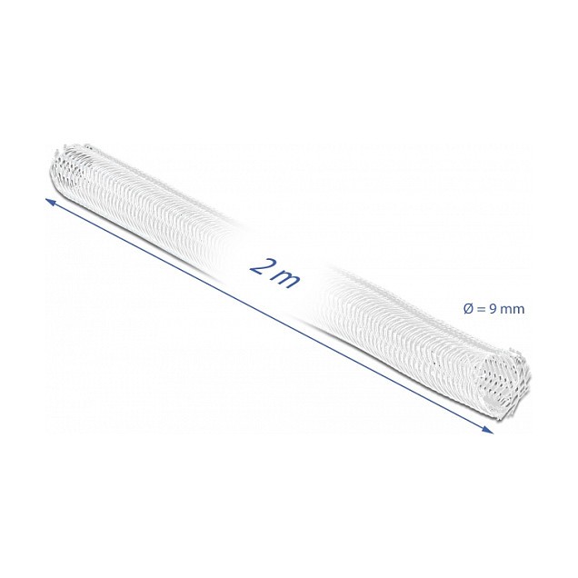 Samozatvarajući pleteni bužir DELOCK 2 m x 9 mm bijela boja-1