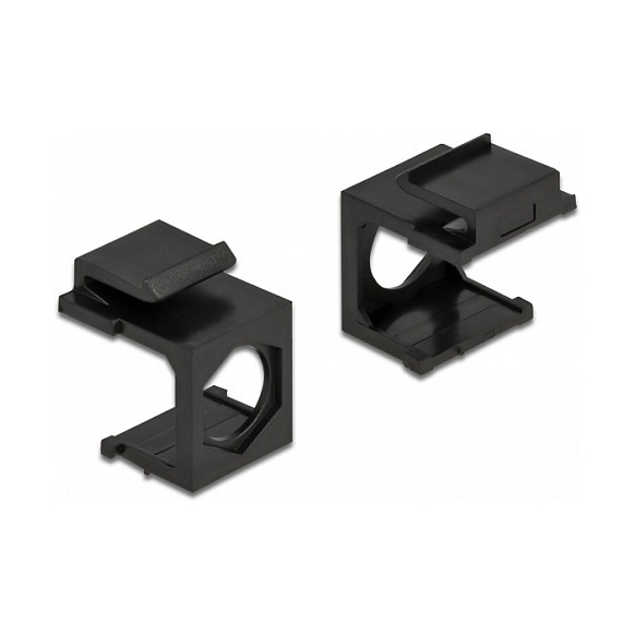 Delock Keystone slijepi modul s provodom 9.7 mm i maticom, crni, 4 komada