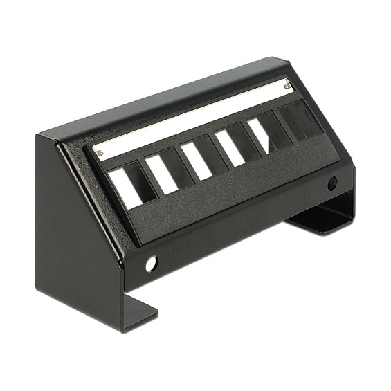 Delock Keystone Multimedijski Panel, 6-portni, crni