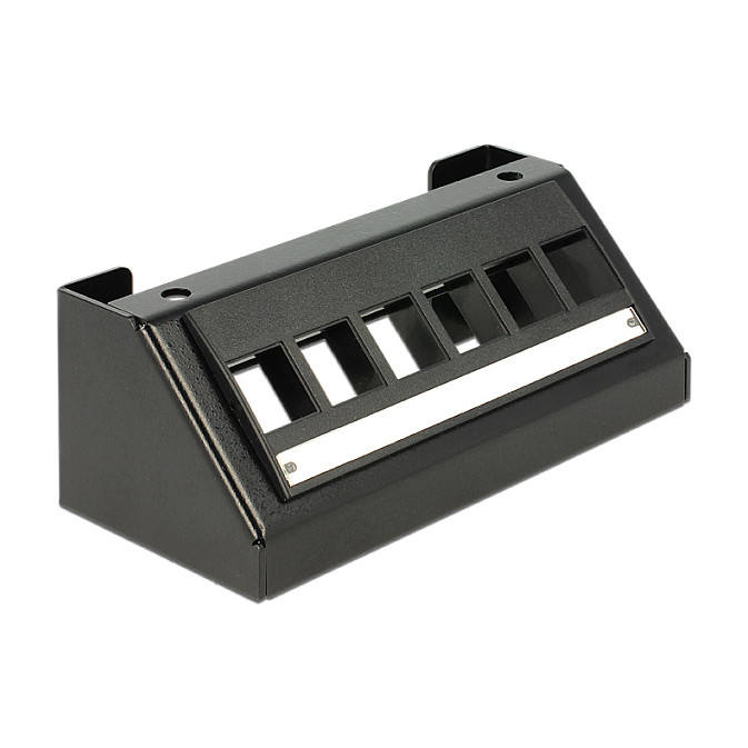 Delock Keystone Multimedijski Panel, 6-portni, crni-1