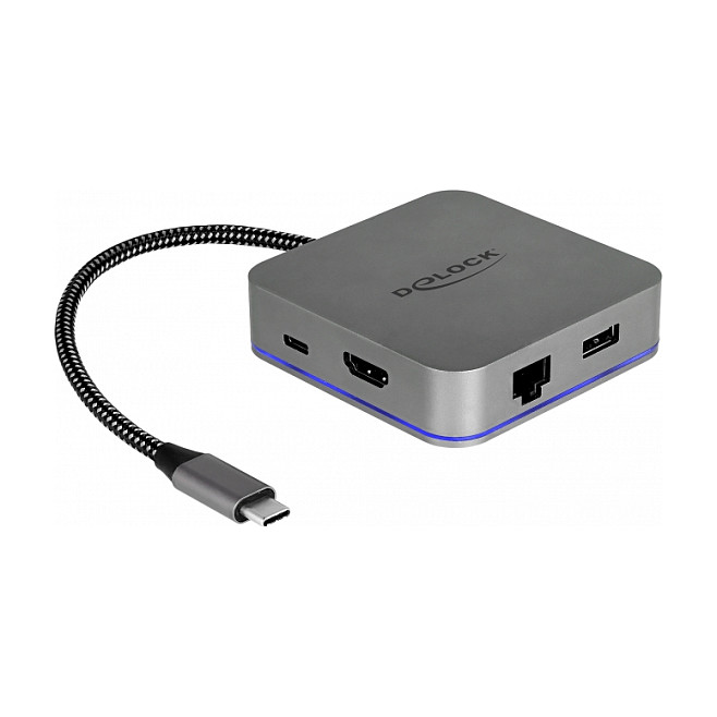 DELOCK USB-C priključna stanica za mobilne uređaje 4K HDMI s LED osvjetljenjem