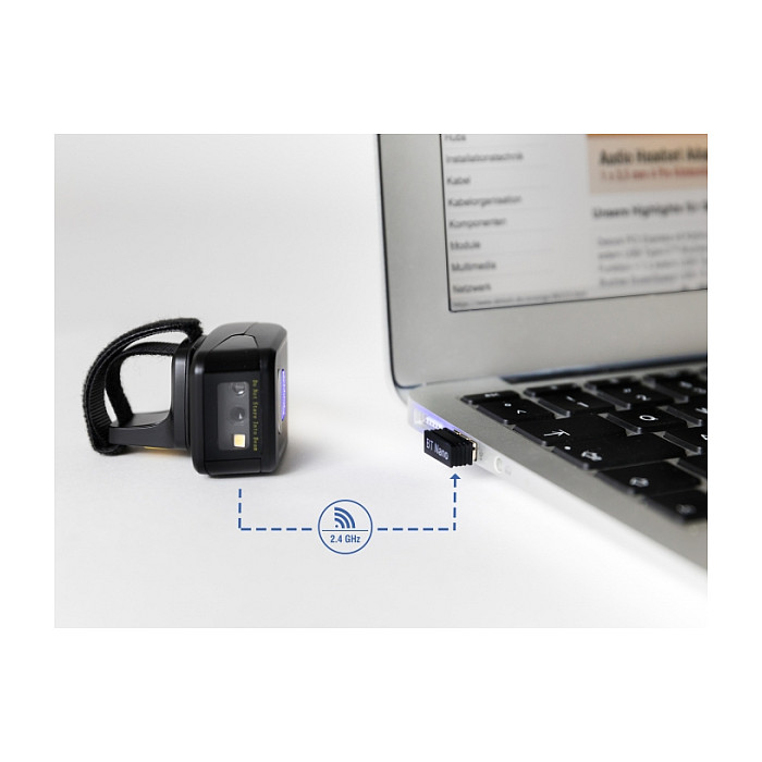 Skener barkodova DELOCK 90508 prstenasti (1D/2D, Bluetooth, 2.4 GHz)-2
