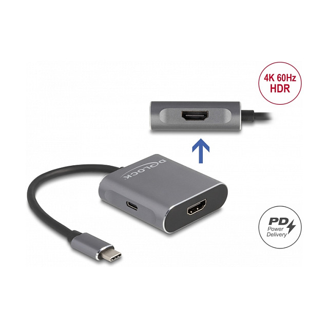 DELOCK USB-C na 2x HDMI MST Hub 87805 (DP Alt Mode, USB-C PD)-0