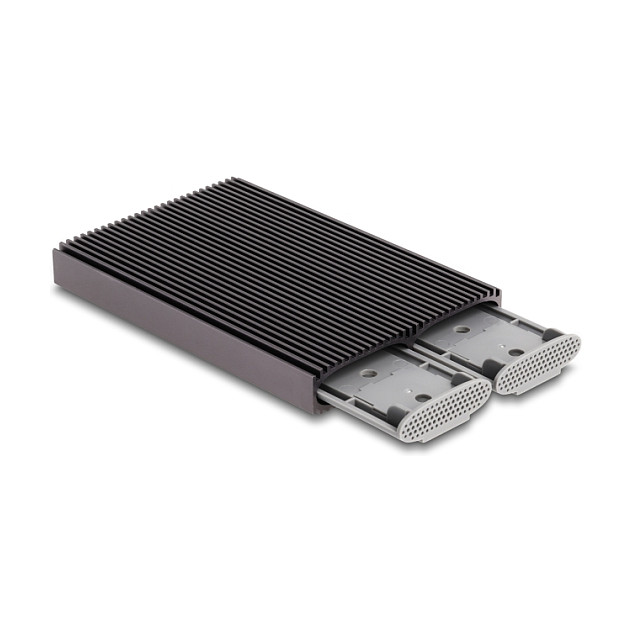 Vanjsko kućište DELOCK za 2x M.2 NVMe/SATA SSD (USB-C 10Gbps, bez alata)-1