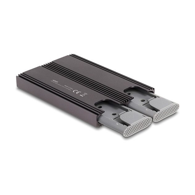 Vanjsko kućište DELOCK za 2x M.2 NVMe/SATA SSD (USB-C 10Gbps, bez alata)-2