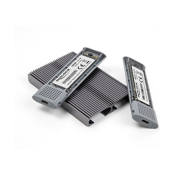 Vanjsko kućište DELOCK za 2x M.2 NVMe/SATA SSD (USB-C 10Gbps, bez alata)-6