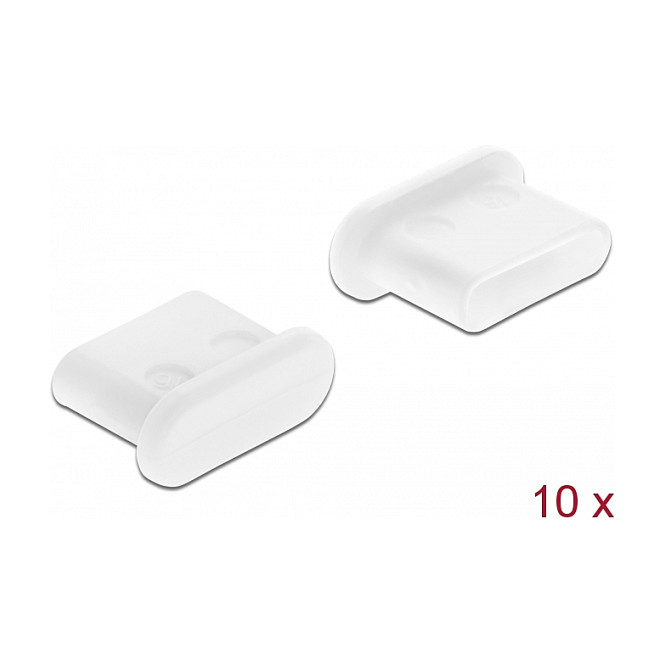 Zaštitni poklopci DELOCK za USB-C priključak (10 komada) bijela boja
