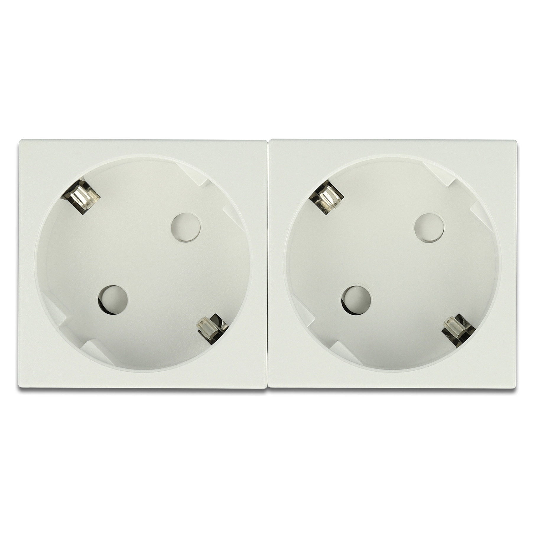 DELOCK Easy 45 dvostruka utičnica 2x Schuko (45°, 45x45mm), bijela boja-2