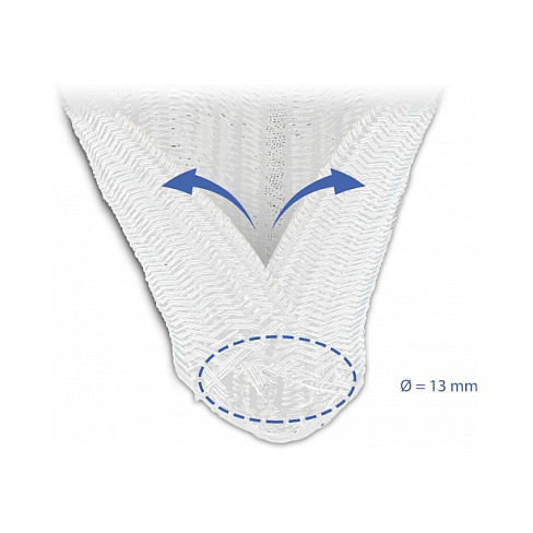 Pleteni bužir DELOCK samozatvarajući 5 m x 13 mm bijela boja-2