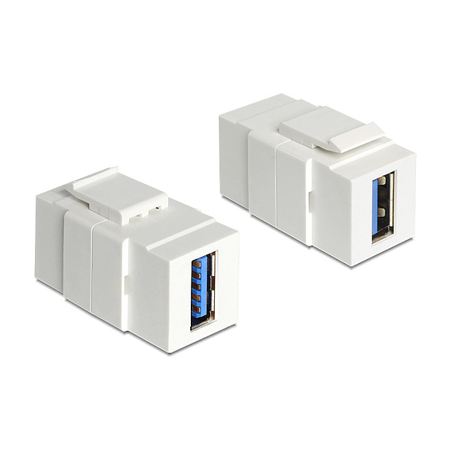 Delock Keystone Modul USB-A na USB-A 5 Gbps, bijeli