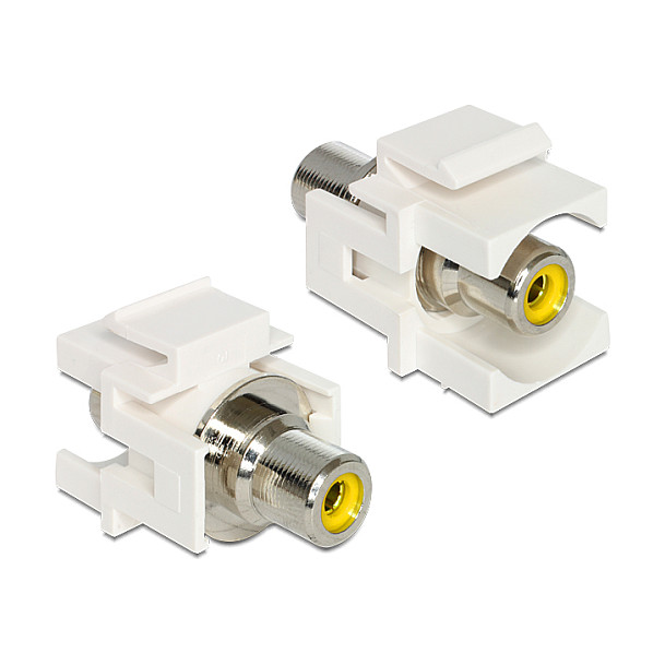 Delock Keystone Modul RCA ženski (žuti) na RCA ženski (bijeli)
