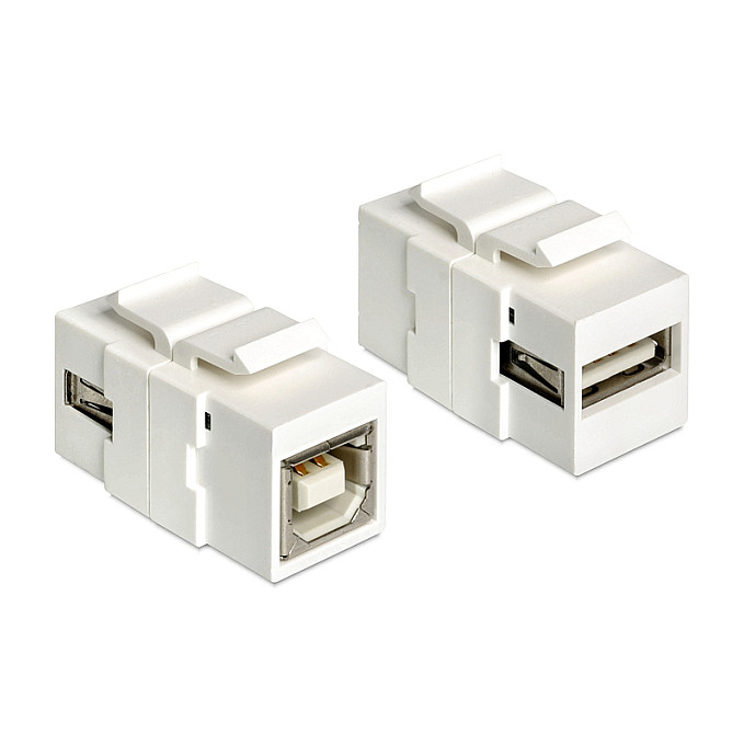 Delock Keystone Modul USB-A (Ž) na USB-B (Ž), bijeli